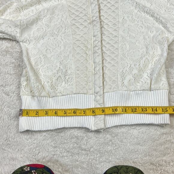 Anthro Saturday Sunday crochet and quilted zip up sweatshirt jacket, xs - Picture 10 of 11